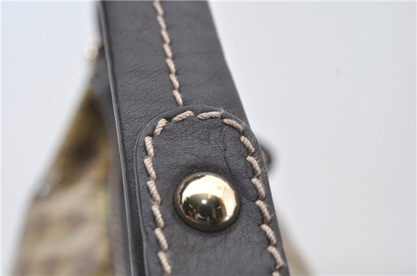 Authentic GUCCI GG Crystal Shoulder Hand Bag PVC Leather 223965 Brown 5176E