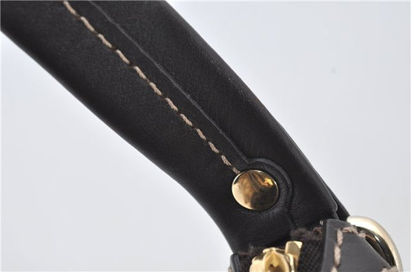 Authentic GUCCI GG Crystal Shoulder Hand Bag PVC Leather 223965 Brown 5176E