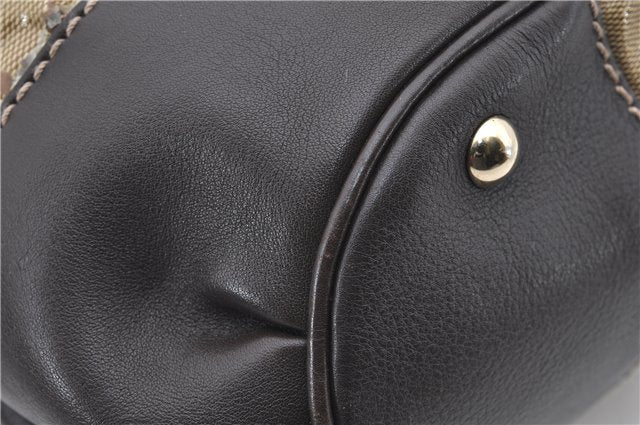 Authentic GUCCI GG Crystal Shoulder Hand Bag PVC Leather 223965 Brown 5176E