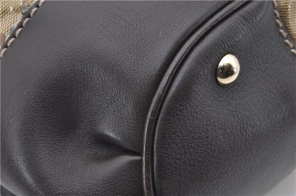 Authentic GUCCI GG Crystal Shoulder Hand Bag PVC Leather 223965 Brown 5176E