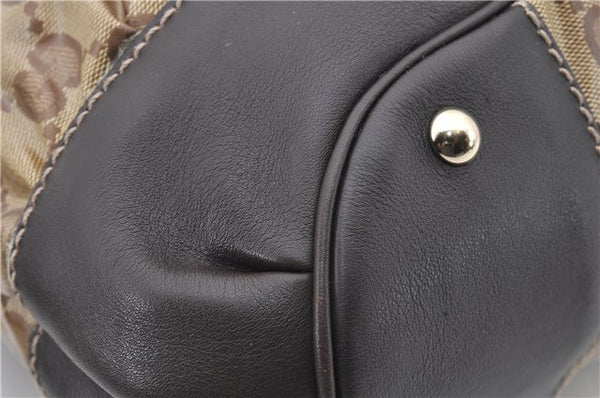 Authentic GUCCI GG Crystal Shoulder Hand Bag PVC Leather 223965 Brown 5176E