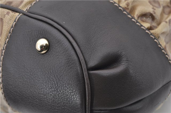 Authentic GUCCI GG Crystal Shoulder Hand Bag PVC Leather 223965 Brown 5176E