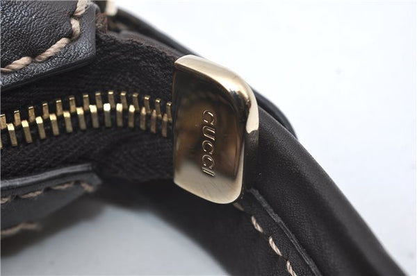 Authentic GUCCI GG Crystal Shoulder Hand Bag PVC Leather 223965 Brown 5176E