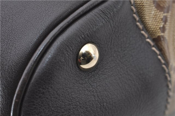 Authentic GUCCI GG Crystal Shoulder Hand Bag PVC Leather 223965 Brown 5176E