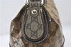 Authentic GUCCI GG Crystal Shoulder Hand Bag PVC Leather 223965 Brown 5176E