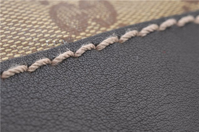 Authentic GUCCI GG Crystal Shoulder Hand Bag PVC Leather 223965 Brown 5176E