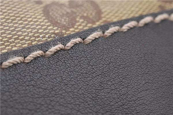 Authentic GUCCI GG Crystal Shoulder Hand Bag PVC Leather 223965 Brown 5176E