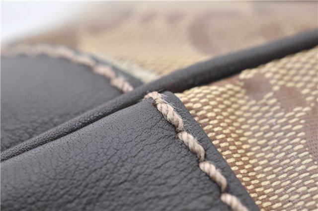 Authentic GUCCI GG Crystal Shoulder Hand Bag PVC Leather 223965 Brown 5176E