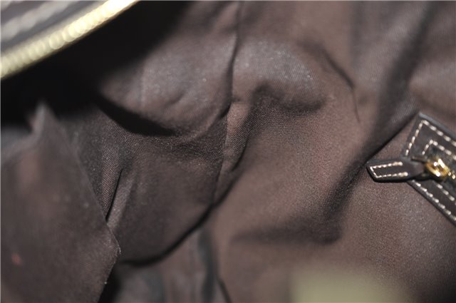 Authentic GUCCI GG Crystal Shoulder Hand Bag PVC Leather 223965 Brown 5176E