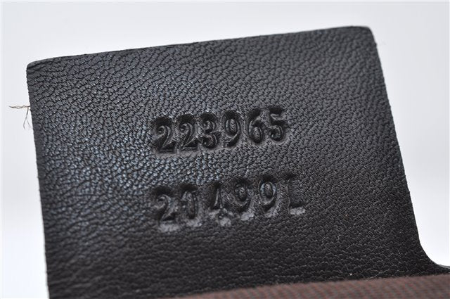 Authentic GUCCI GG Crystal Shoulder Hand Bag PVC Leather 223965 Brown 5176E