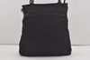 Authentic GUCCI Vintage Bamboo 2Way Hand Shoulder Bag Nylon Leather Black 5176I