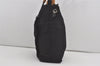 Authentic GUCCI Vintage Bamboo 2Way Hand Shoulder Bag Nylon Leather Black 5176I