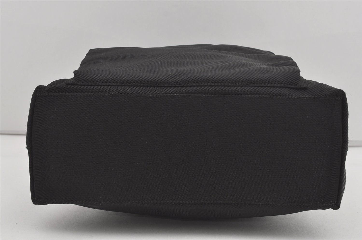 Authentic GUCCI Vintage Bamboo 2Way Hand Shoulder Bag Nylon Leather Black 5176I