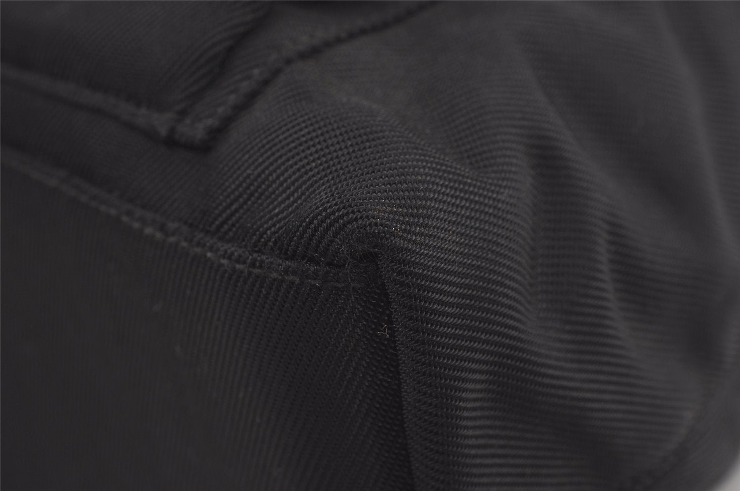 Authentic GUCCI Vintage Bamboo 2Way Hand Shoulder Bag Nylon Leather Black 5176I