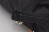 Authentic GUCCI Vintage Bamboo 2Way Hand Shoulder Bag Nylon Leather Black 5176I