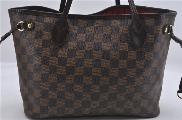 Authentic Louis Vuitton Damier Neverfull PM Tote Bag N51109 LV 5177D