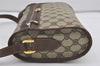 Authentic GUCCI Vintage Shoulder Cross Body Bag Purse GG PVC Leather Brown 5177I