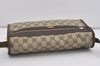 Authentic GUCCI Vintage Shoulder Cross Body Bag Purse GG PVC Leather Brown 5177I