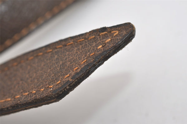 Authentic GUCCI Vintage Shoulder Cross Body Bag Purse GG PVC Leather Brown 5177I