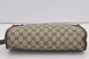 Authentic GUCCI Vintage Shoulder Cross Body Bag Purse GG PVC Leather Brown 5177I