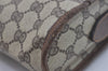 Authentic GUCCI Vintage Shoulder Cross Body Bag Purse GG PVC Leather Brown 5177I
