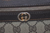 Authentic GUCCI Vintage Shoulder Cross Body Bag Purse GG PVC Leather Brown 5177I