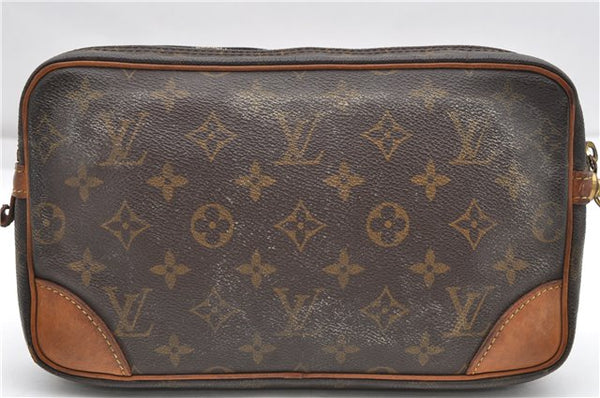 Auth Louis Vuitton Monogram Marly Dragonne GM Clutch Hand Bag M51825 LV 5178D