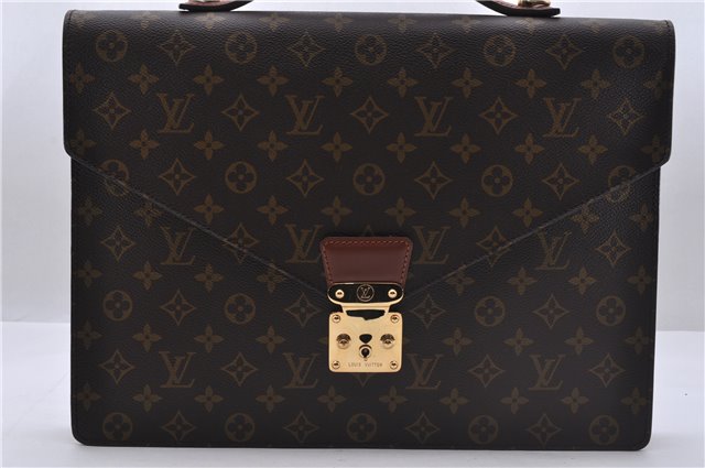 Auth Louis Vuitton Monogram Porte Documents Bandouliere M53338 Briefcase 5179D