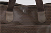 Authentic VALENTINO V Logo Shoulder Tote Bag PVC Leather Brown 5181C