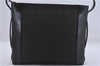 Authentic CELINE C Macadam Blason Shoulder Bag Canvas Leather Black 5181D