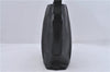 Authentic CELINE C Macadam Blason Shoulder Bag Canvas Leather Black 5181D