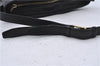 Authentic CELINE C Macadam Blason Shoulder Bag Canvas Leather Black 5181D