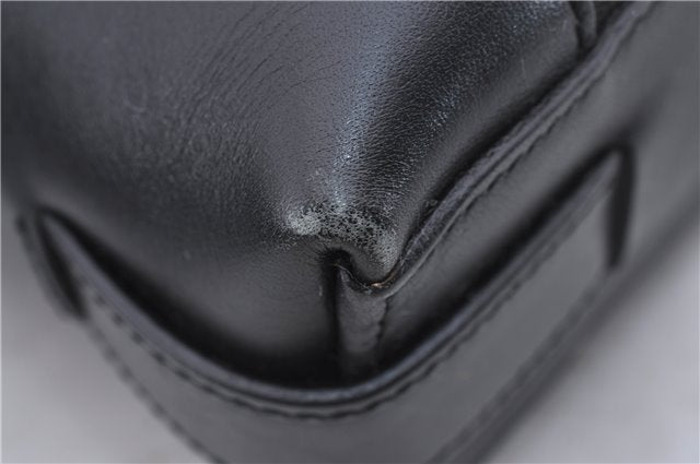 Authentic CELINE C Macadam Blason Shoulder Bag Canvas Leather Black 5181D