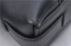 Authentic CELINE C Macadam Blason Shoulder Bag Canvas Leather Black 5181D