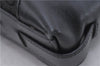 Authentic CELINE C Macadam Blason Shoulder Bag Canvas Leather Black 5181D