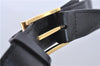 Authentic CELINE C Macadam Blason Shoulder Bag Canvas Leather Black 5181D