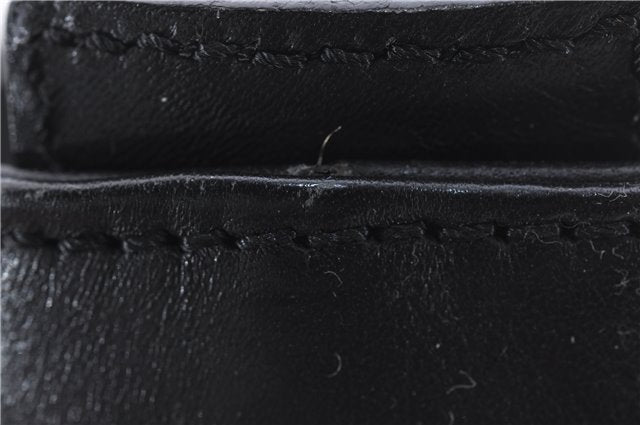 Authentic CELINE C Macadam Blason Shoulder Bag Canvas Leather Black 5181D