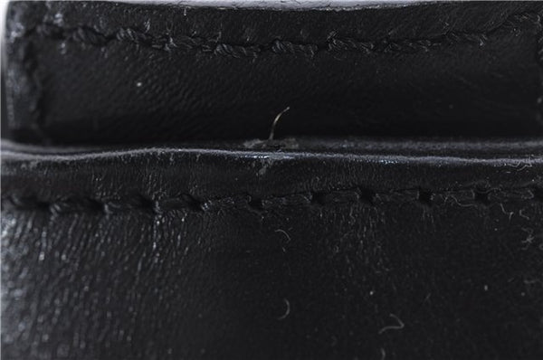 Authentic CELINE C Macadam Blason Shoulder Bag Canvas Leather Black 5181D