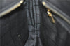 Authentic CELINE C Macadam Blason Shoulder Bag Canvas Leather Black 5181D