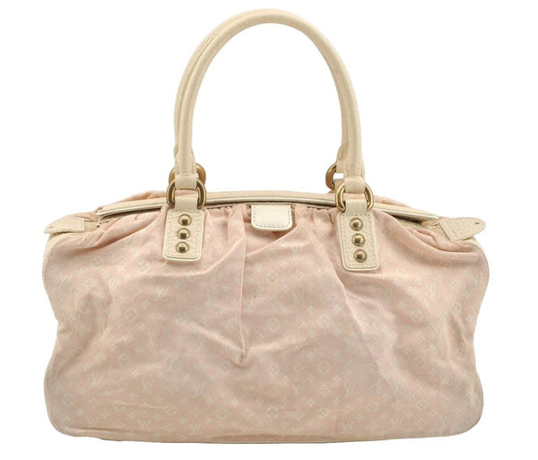 Authentic Louis Vuitton Monogram Mini Lin Trapeze GM Hand Bag M40064 Pink 5181I