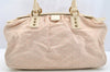 Authentic Louis Vuitton Monogram Mini Lin Trapeze GM Hand Bag M40064 Pink 5181I