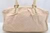 Authentic Louis Vuitton Monogram Mini Lin Trapeze GM Hand Bag M40064 Pink 5181I