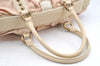 Authentic Louis Vuitton Monogram Mini Lin Trapeze GM Hand Bag M40064 Pink 5181I