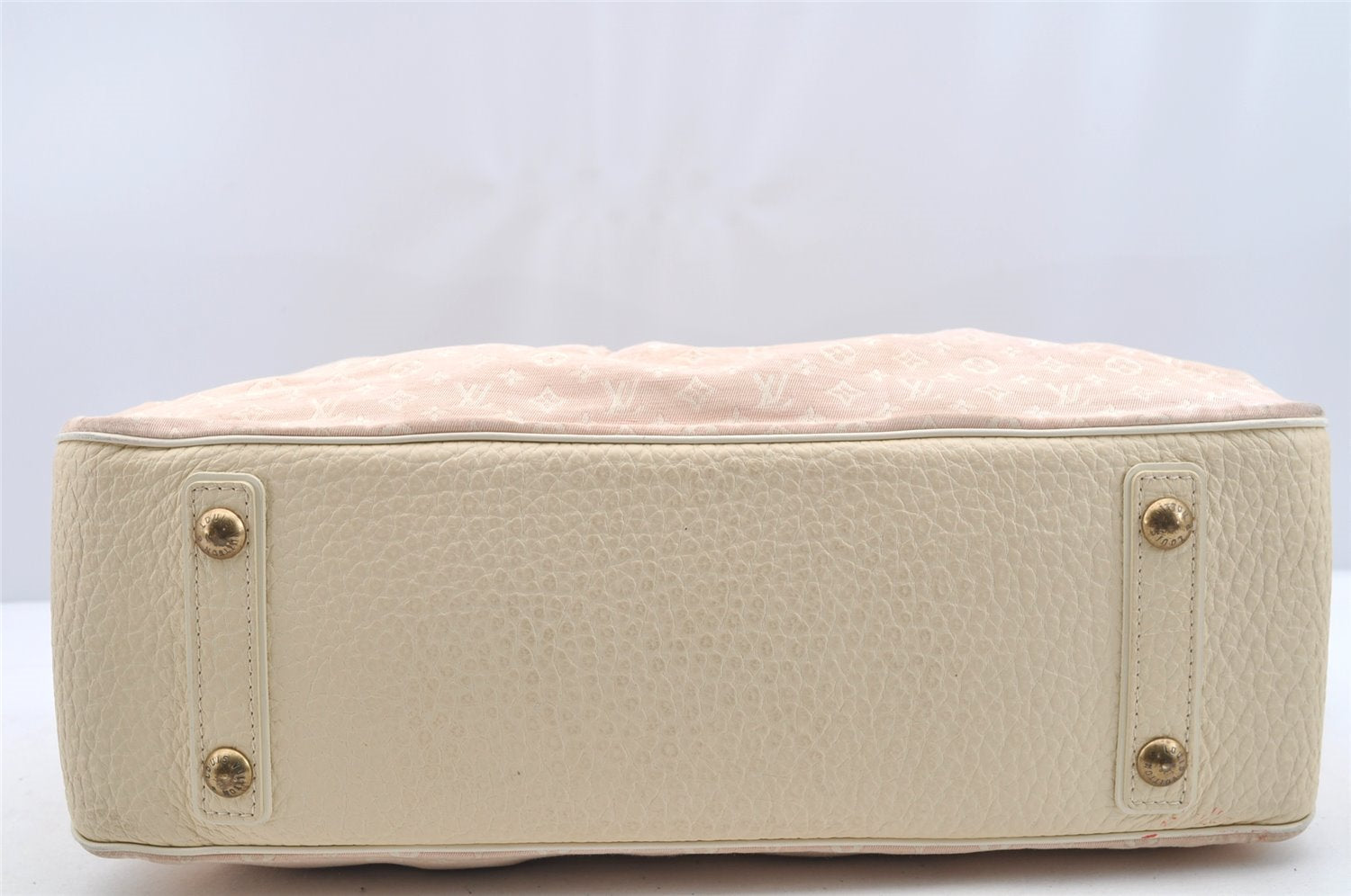 Authentic Louis Vuitton Monogram Mini Lin Trapeze GM Hand Bag M40064 Pink 5181I