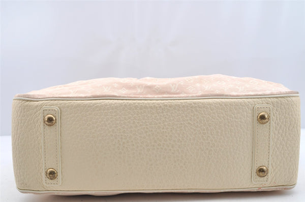 Authentic Louis Vuitton Monogram Mini Lin Trapeze GM Hand Bag M40064 Pink 5181I