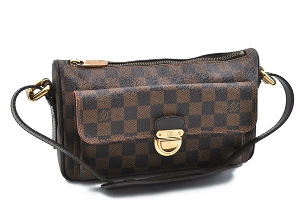 Auth LOUIS VUITTON Damier Ravello GM Shoulder Cross Body Bag N60006 LV 5183A