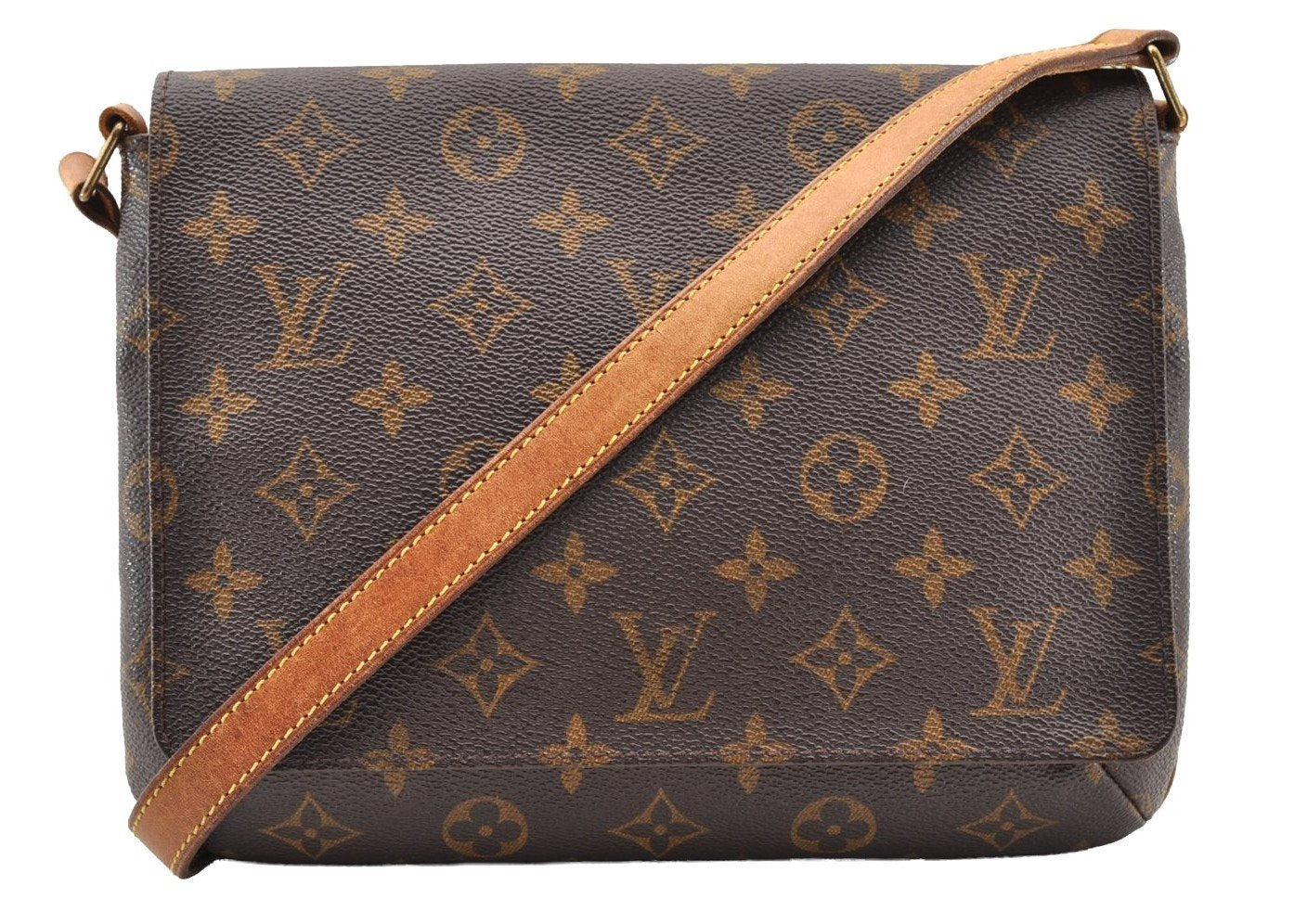 Authentic Louis Vuitton Monogram Musette Tango Shoulder Bag M51257 LV 5183I