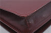 Authentic Cartier Must de Cartier Clutch Bag Leather Bordeaux Red 5184C