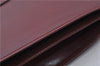 Authentic Cartier Must de Cartier Clutch Bag Leather Bordeaux Red 5184C