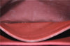 Authentic Cartier Must de Cartier Clutch Bag Leather Bordeaux Red 5184C